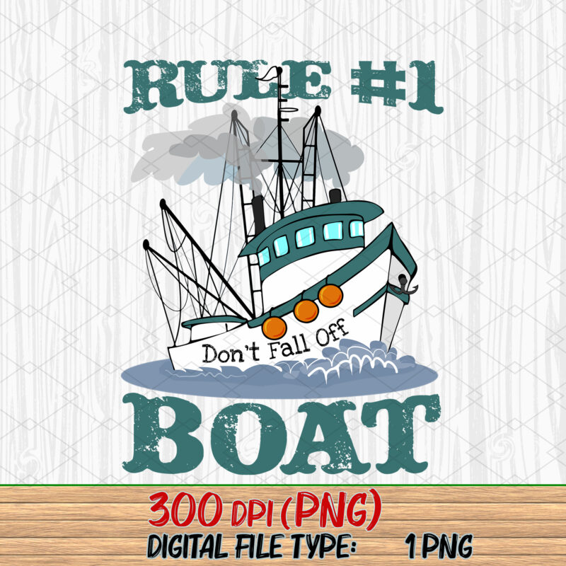 Rule 1 Don_t Fall Off The Boat Funny Cruise Cruising Cruiser NC