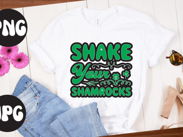 Shake your shamrocks retro design, shake your shamrocks svg design, shake your shamrocks, st patrick’s day bundle,st patrick’s day svg bundle,feelin lucky png, lucky png, lucky vibes, retro smiley face,