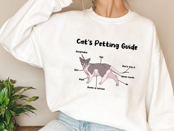 Sphynx cat_s petting guide funny sphynx lovers hairless cat mom nl t shirt template vector