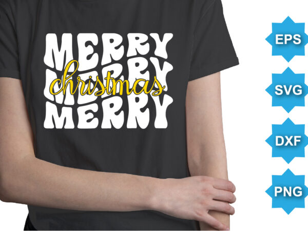 Merry christmas, merry christmas shirts print template, xmas ugly snow santa clouse new year holiday candy santa hat vector illustration for christmas hand lettered