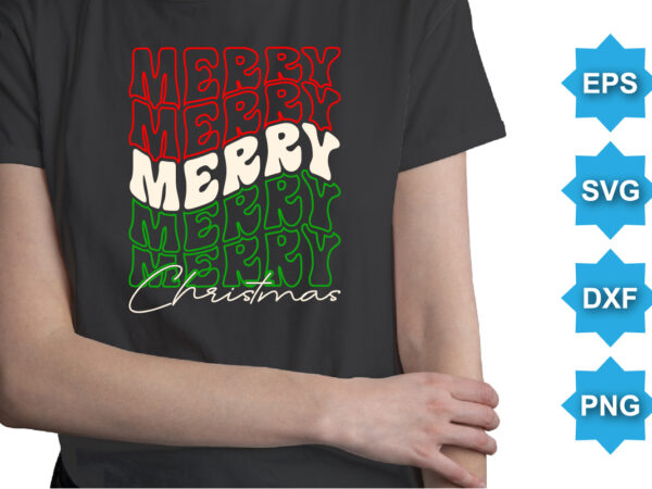 Merry christmas, merry christmas shirts print template, xmas ugly snow santa clouse new year holiday candy santa hat vector illustration for christmas hand lettered