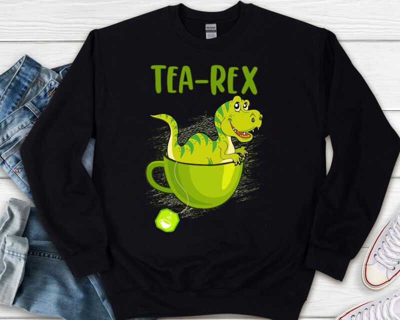 Tea-Rex Cute Dinosaur Png, Mom Tea Lover Dino, Coffee Lover, Cute Punny _Tea-Rex_ Dinosaur, Birthday Gift PNG File TL