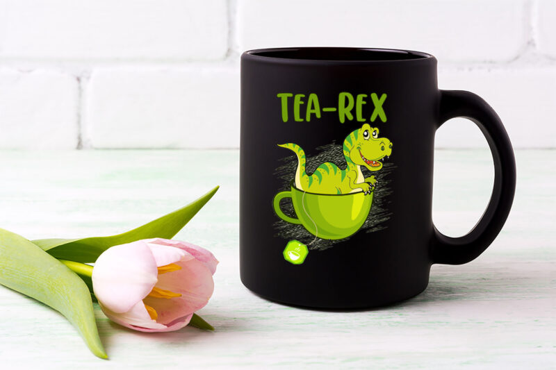 Tea-Rex Cute Dinosaur Png, Mom Tea Lover Dino, Coffee Lover, Cute Punny _Tea-Rex_ Dinosaur, Birthday Gift PNG File TL