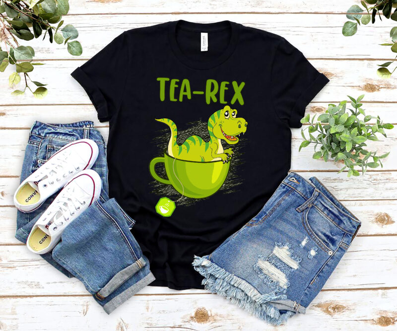 Tea-Rex Cute Dinosaur Png, Mom Tea Lover Dino, Coffee Lover, Cute Punny _Tea-Rex_ Dinosaur, Birthday Gift PNG File TL