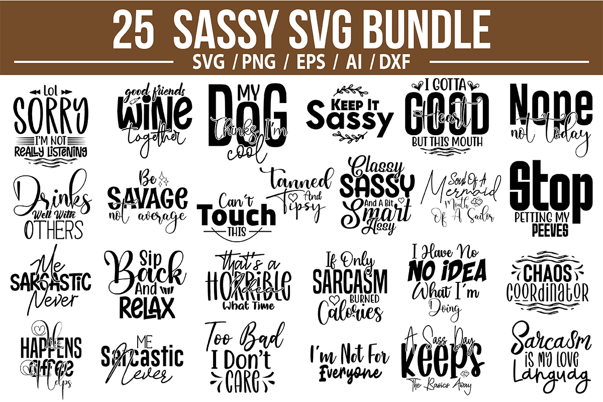 Sassy SVG Bundle - Buy t-shirt designs