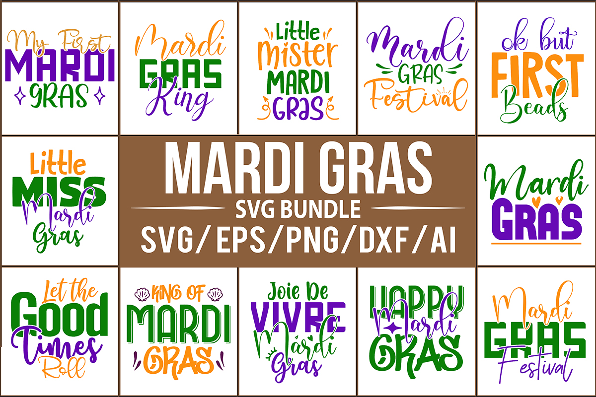 Mardi Gras SVG Bundle - Buy t-shirt designs