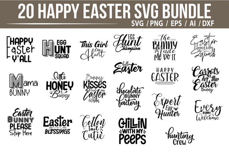 Happy Easter SVG Bundle