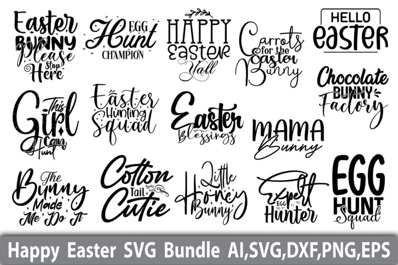 Happy Easter SVG Bundle