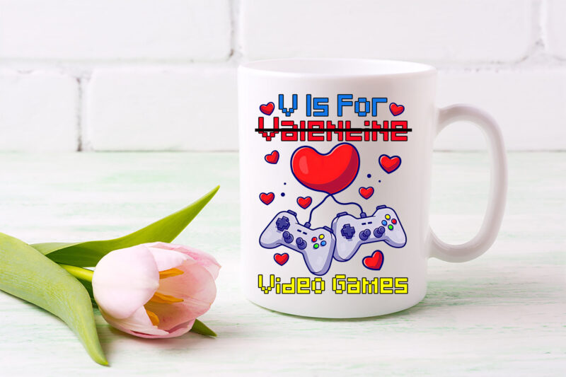 V Is For Video Games Funny Valentine_s Day Gamer Gaming NL