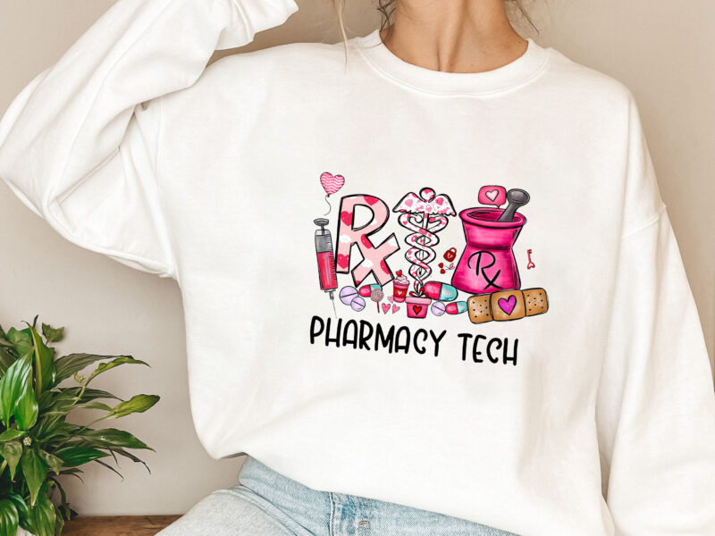 Valentine_s Day Pharmacy Tech Design, Pharmacy Technician Shirt, Valentine Pharmacy Squad, Pharmacist Gift, Pharmacy Valentines PNG file PL