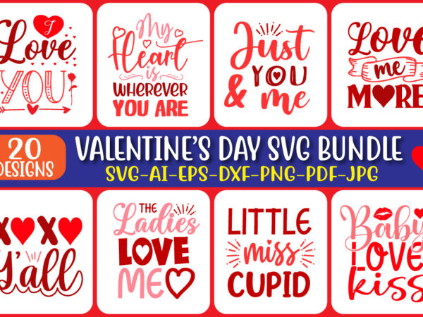 Valentin’s svg t-shit design bundle