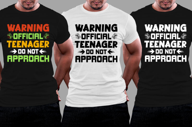 Warning Official Teenager Do Not Approach T-Shirt Design