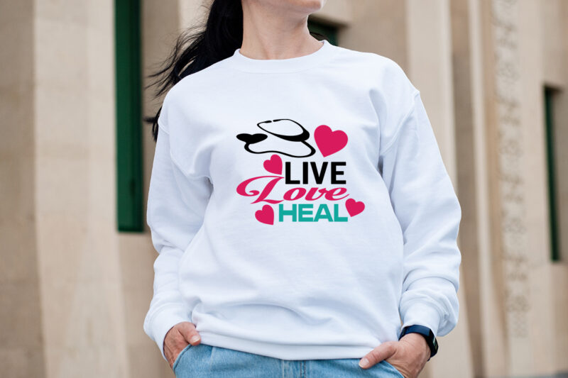 love heal T-shirt Design,big bundle svg file for cricut cheetah nurse shirt svg bundle creative river cut files for cricut doctor svg leopard nurse sublimation designs nurse bundle svg nurse