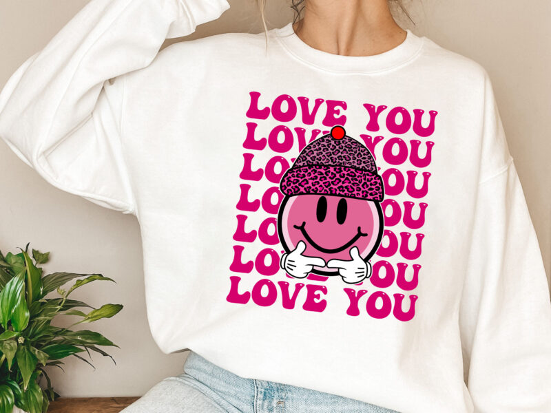 XOXO Love You png, Heart Smiley Face png, Retro Valentine png, Valentine_s day png, Valentines Png, Retro Groovy Sublimation Designs NL 2