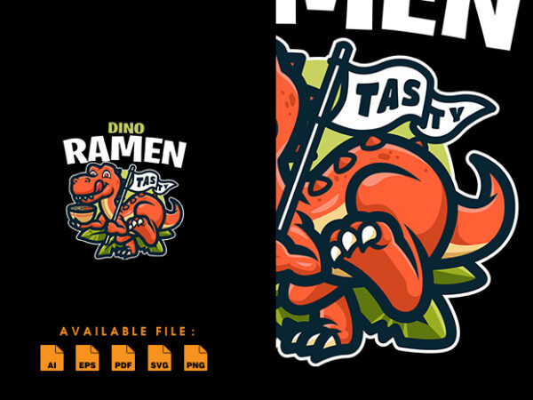 Dino ramen t shirt design