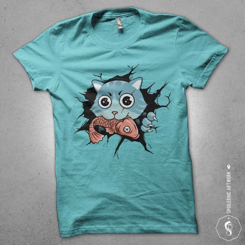 kawai funny cute cat tshirt design bundles