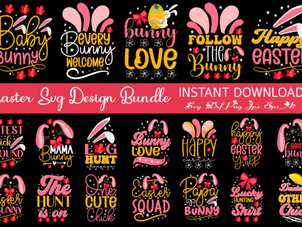 Easter svg design bundle,easter svg, easter svg bundle, easter png bundle, bunny svg, spring svg, rainbow svg, svg files for cricut, sublimation designs downloads easter svg mega bundle, easter svg,