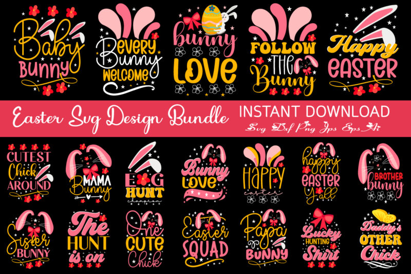 Easter Svg Design Bundle,Easter SVG, Easter SVG Bundle, Easter PNG Bundle, Bunny Svg, Spring Svg, Rainbow Svg, Svg Files For Cricut, Sublimation Designs Downloads Easter SVG Mega Bundle, Easter SVG,