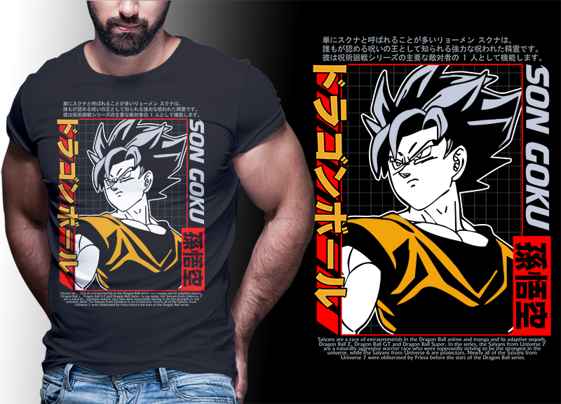 Goku t shirt design | anime bundle Part#05