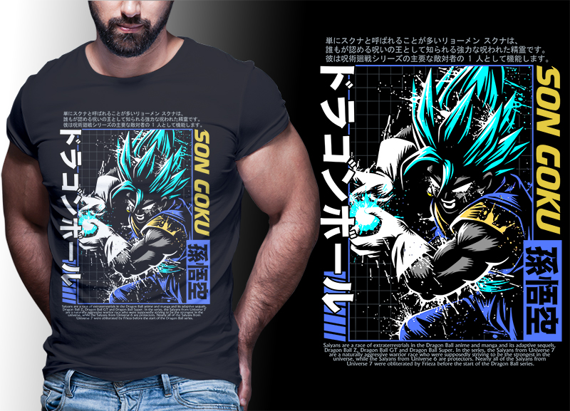 Goku t shirt design | anime bundle Part#05