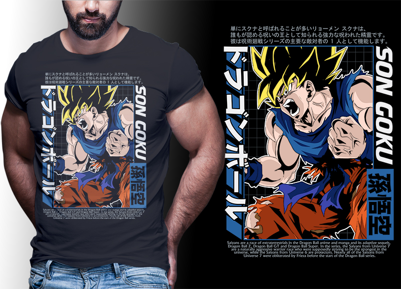 Goku t shirt design | anime bundle Part#05