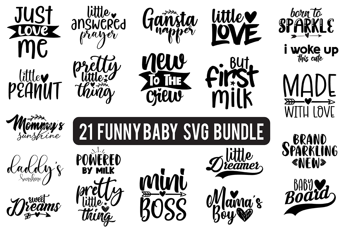 Baby SVG Bundle - Buy t-shirt designs