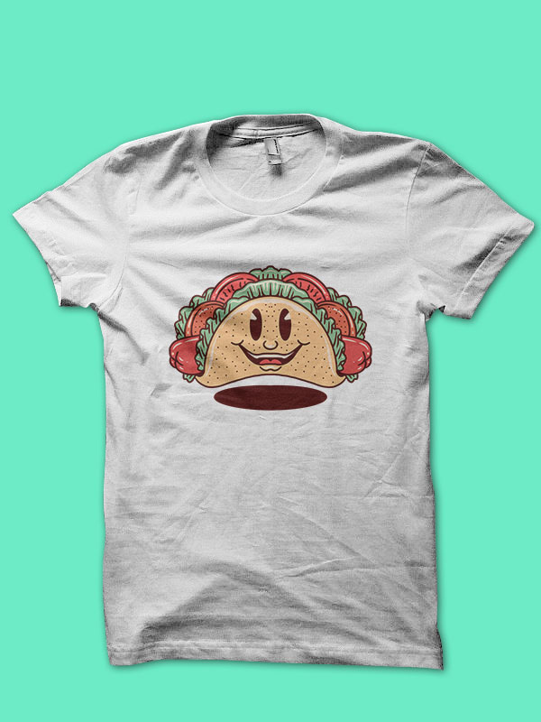 happy taco cartoon