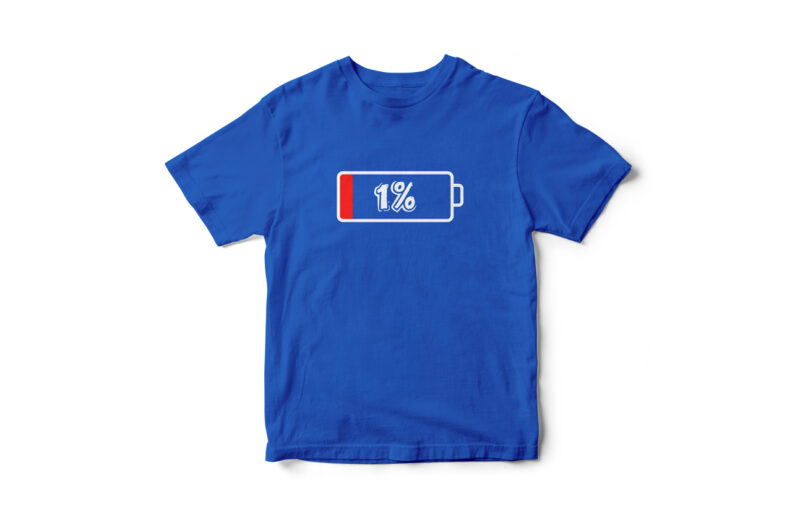 low battery, graphic t-shirt design