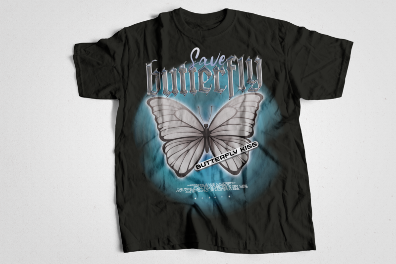 SAVE BUTTERFLY tshirt design T-Shirt Design Bundle, Urban Streetstyle, Pop Culture, Urban Clothing, T-Shirt Print Design, Shirt Design, Retro Design