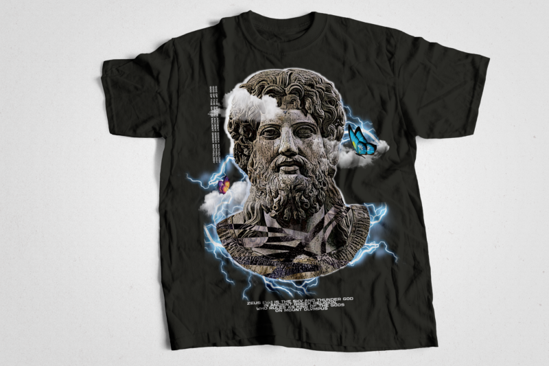 sky lord ZEUS tshirt design T-Shirt Design Bundle, Urban Streetstyle, Pop Culture, Urban Clothing, T-Shirt Print Design, Shirt Design, Retro Design