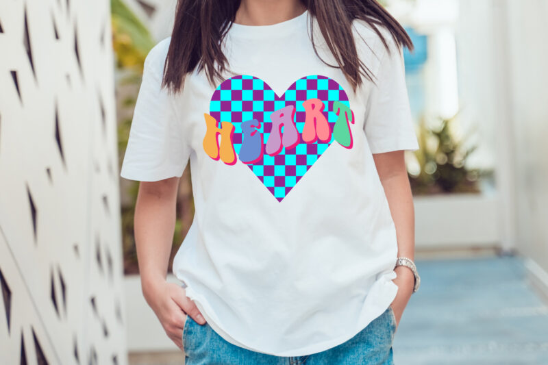 Retro Valentine’s Day heart Sublimation Bundle