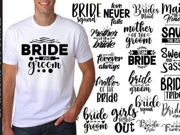 Wedding svg bundle t shirt design for sale