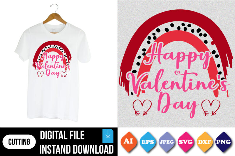 happy valentine’s day t-shirt print template