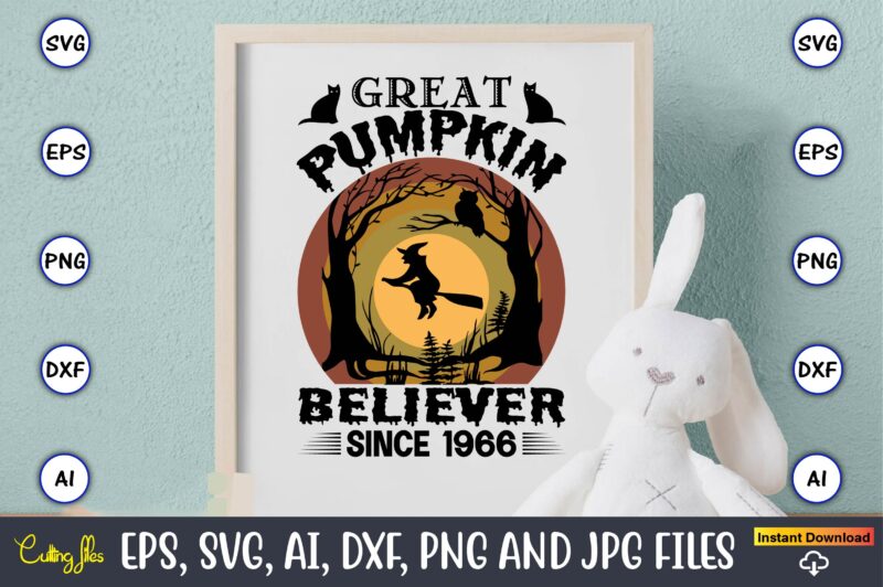 Great pumpkin believer since 1966,Halloween,Halloween t-shirt, Halloween design,Halloween Svg,Halloween t-shirt, Halloween t-shirt design, Halloween Svg Bundle, Halloween Clipart Bundle, Halloween Cut File, Halloween Clipart Vectors, Halloween Clipart Svg, Halloween Svg