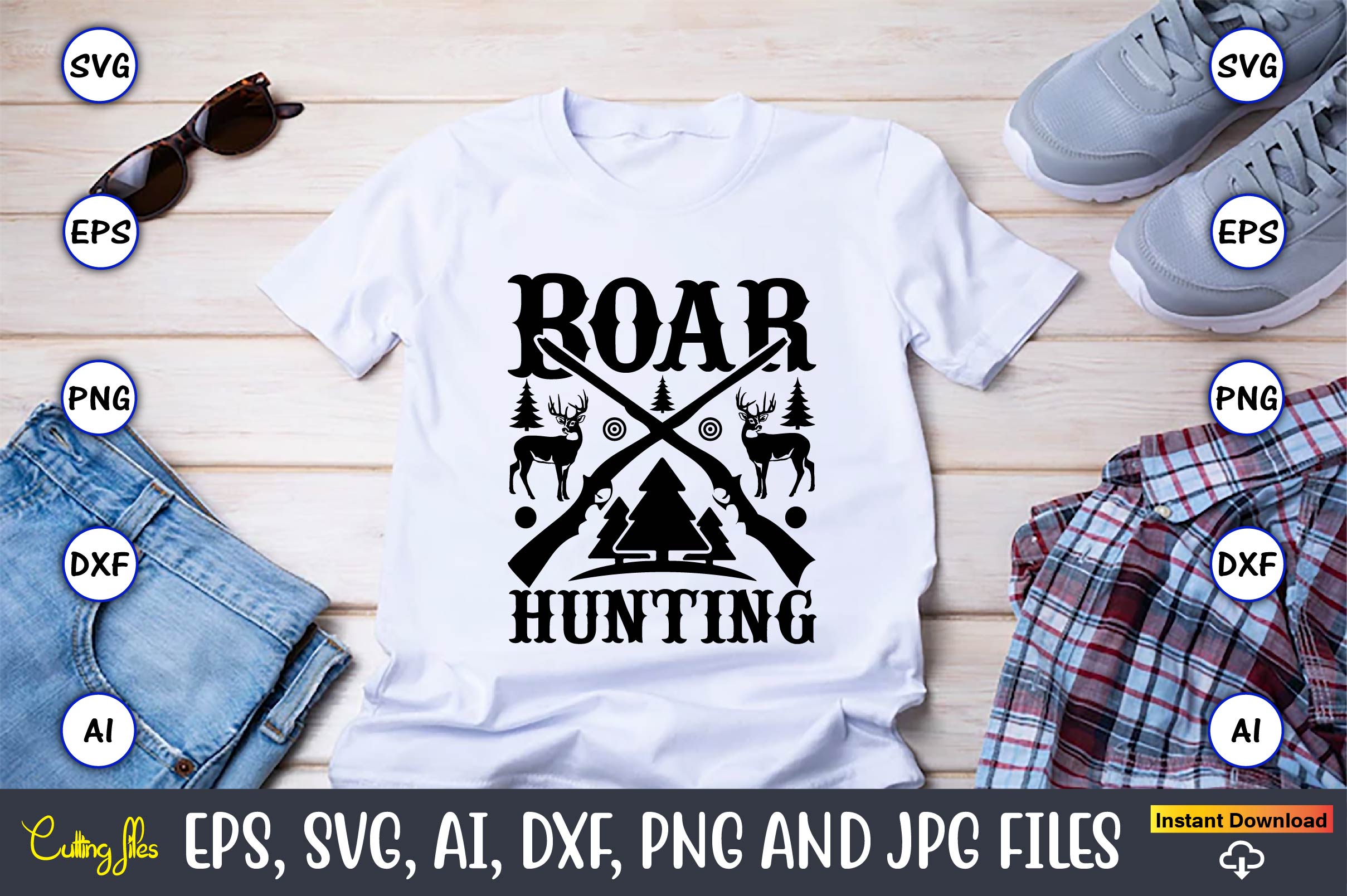 Funny Fishing And Hunting Shirt Hunter Cool svg png Silhouette Designs For  Cricut And Printable Files