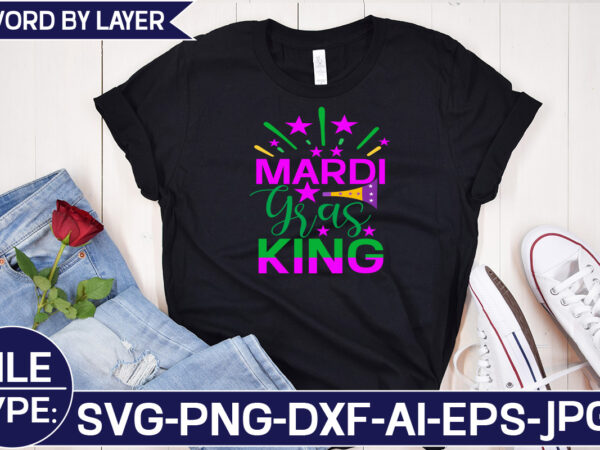 Mardi gras king svg cut file t shirt designs for sale