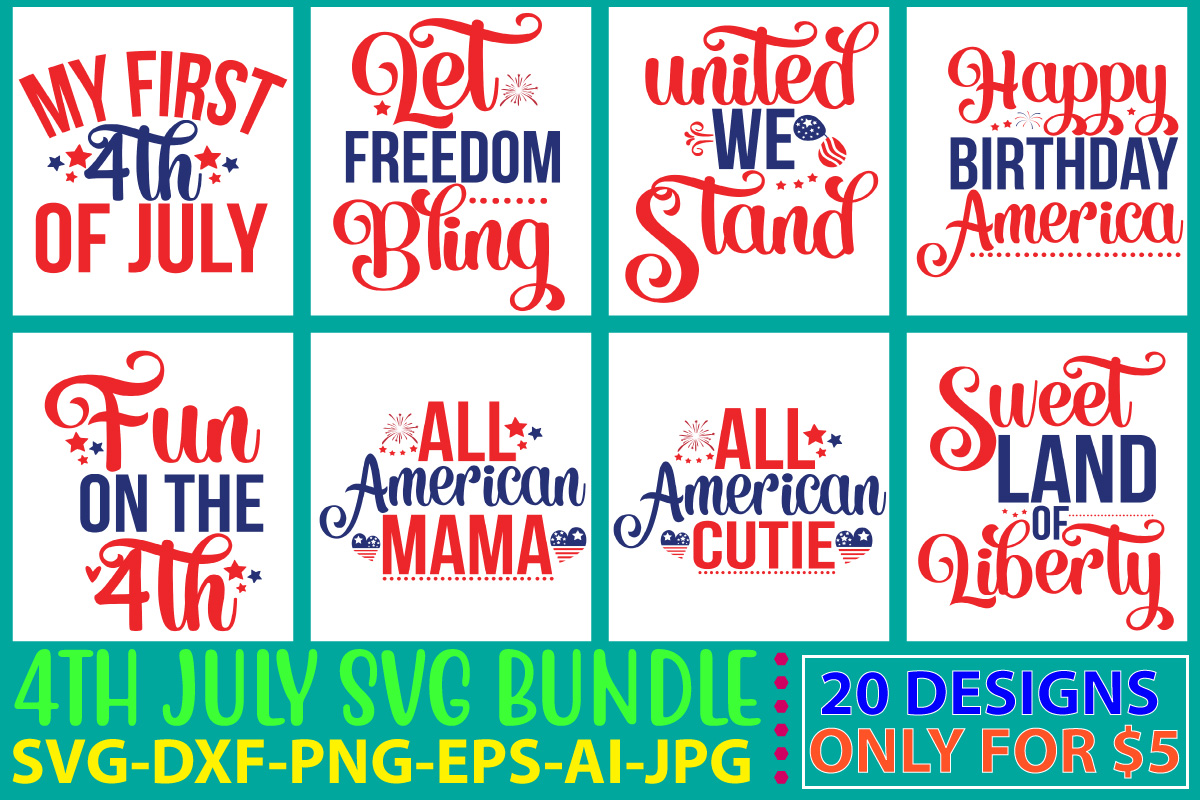 4th OF July SVG Bundle - Buy t-shirt designs