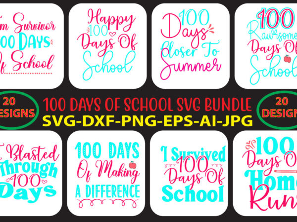 100 days of school svg bundle