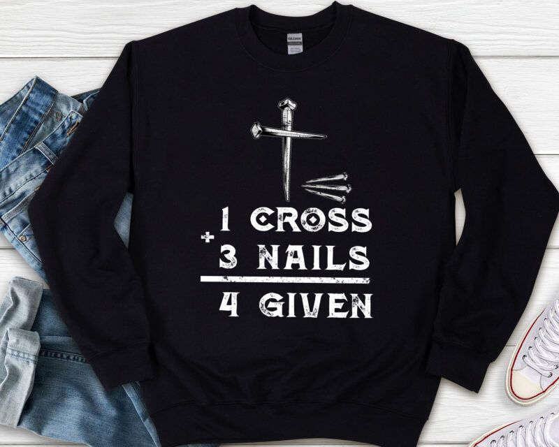 1 Cross 3 Nails Forgiven Christian Easter Holy Cross Jesus Christ NL 1602