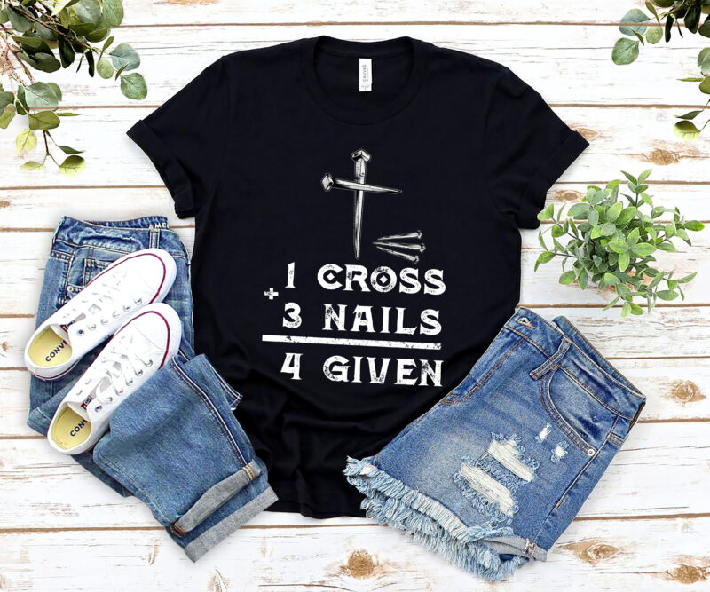 1 Cross 3 Nails Forgiven Christian Easter Holy Cross Jesus Christ NL 1602