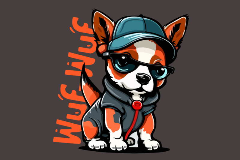 Puppy Vector illustration for t-shirt design