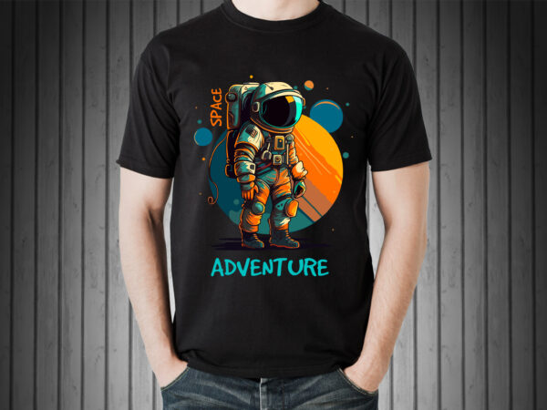 Astronaut space adventure t-shirt design