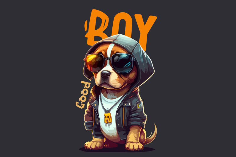 Puppy Vector illustration for t-shirt design