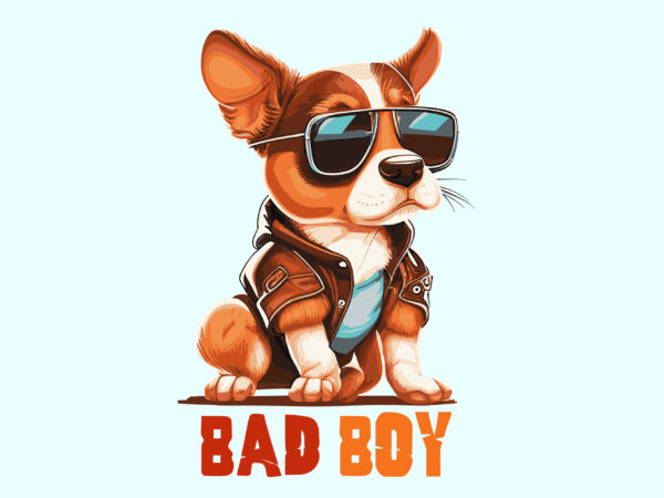 Puppy vector illustration for t-shirt design