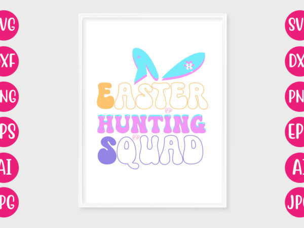 Easter hunting squad retro design