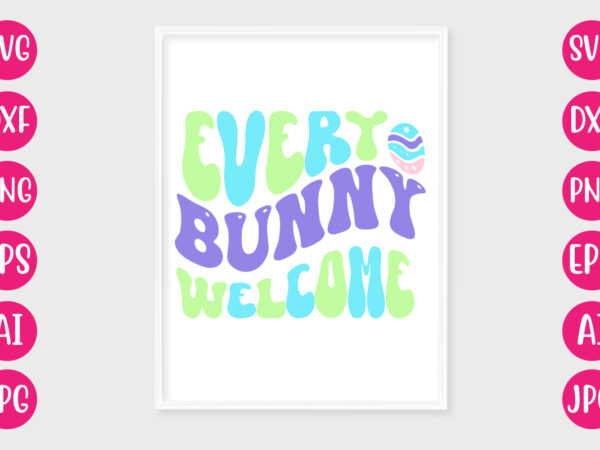 Every bunny welcome retro design