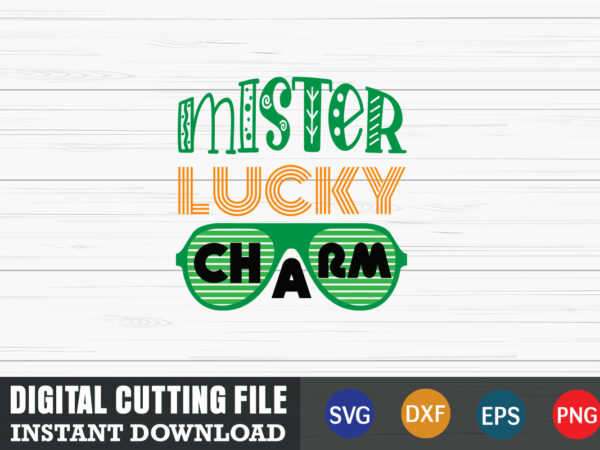 Mister lucky charm svg t shirt designs for sale