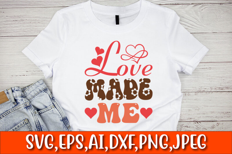 Retro Love Shirt SVG  90s Daisy Graphic Tshirt Cut File