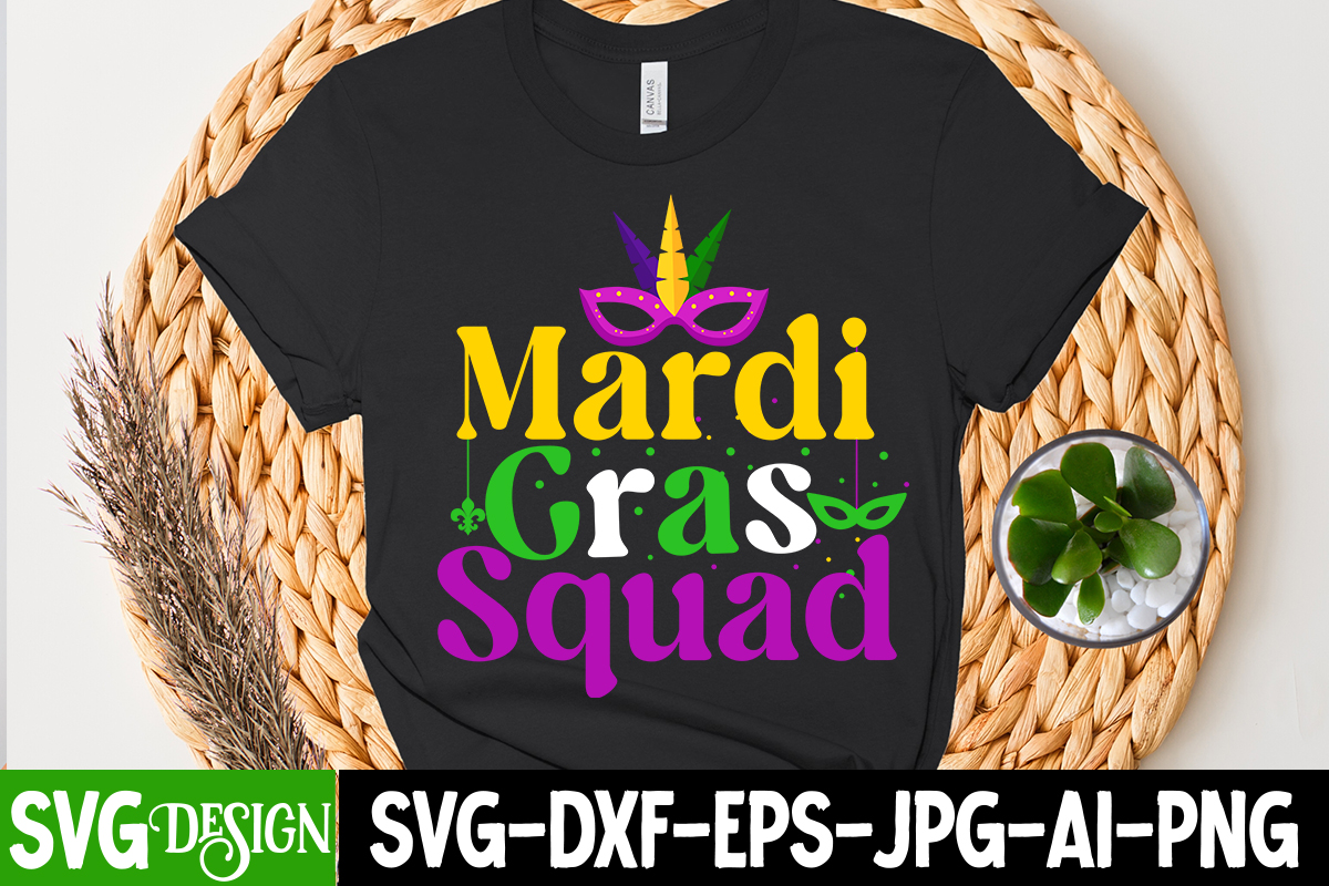 mardi gras squad svg