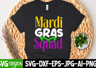 Mardi Gras Squad T-Shirt Design, Mardi Gras Squad SVG Cut File, 160 Mardi Gras SVG Bundle, Mardi Gras Clipart, Carnival mask silhouette, Mask SVG, Carnival SVG, Festival svg, Mardi Gras